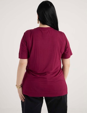 Playera manga corta Only Carmakoma cuello redondo para mujer