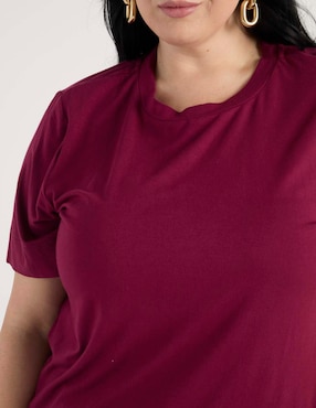 Playera manga corta Only Carmakoma cuello redondo para mujer