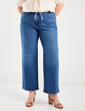 Jeans amplio cintura baja Only Carmakoma para mujer