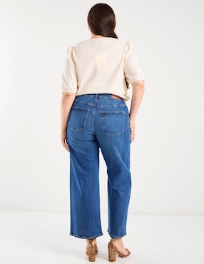 Jeans amplio cintura baja Only Carmakoma para mujer