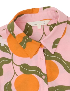 Blusa camisera The Pattern manga larga para mujer
