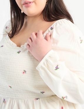 Blusa The Pattern manga larga para mujer