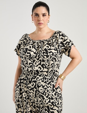 Blusa The Pattern manga corta para mujer