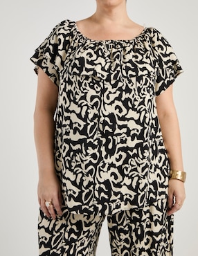Blusa The Pattern manga corta para mujer