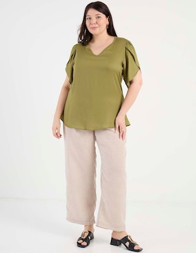 Blusa The Pattern manga al codo para mujer
