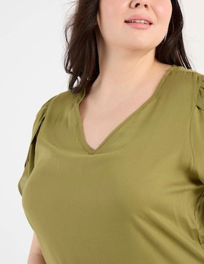 Blusa The Pattern manga al codo para mujer