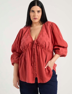 Blusa The Pattern manga 3/4 para mujer