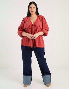 Blusa The Pattern manga 3/4 para mujer