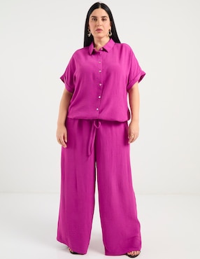 Blusa camisera The Pattern manga corta para mujer