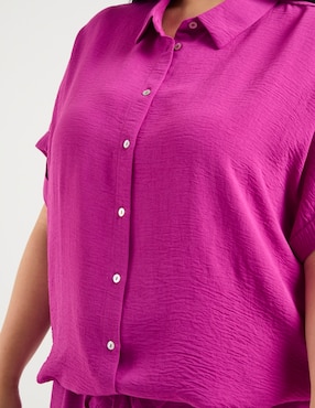 Blusa camisera The Pattern manga corta para mujer