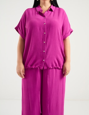 Blusa camisera The Pattern manga corta para mujer
