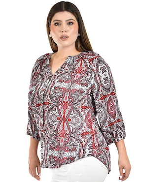 Blusa Roman Fashion manga 3/4 para mujer