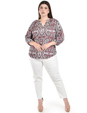 Blusa Roman Fashion manga 3/4 para mujer
