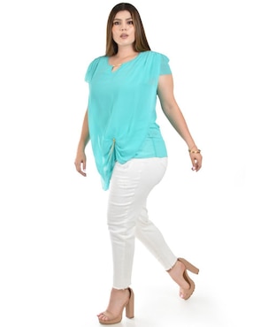 Blusa Roman Fashion manga corta para mujer