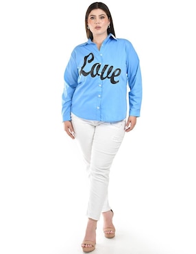 Blusa Roman Fashion manga larga para mujer