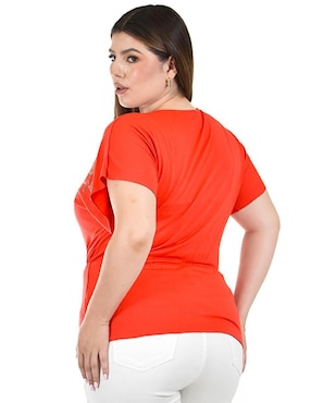 Blusa Roman Fashion manga corta para mujer