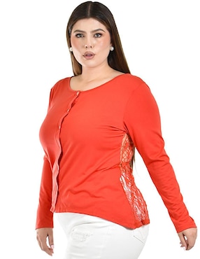 Blusa Roman Fashion manga larga para mujer