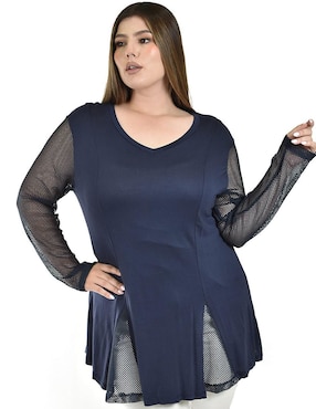 Blusa Roman Fashion manga larga para mujer