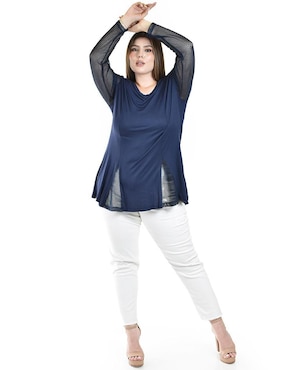 Blusa Roman Fashion manga larga para mujer