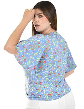 Blusa Roman Fashion manga corta para mujer