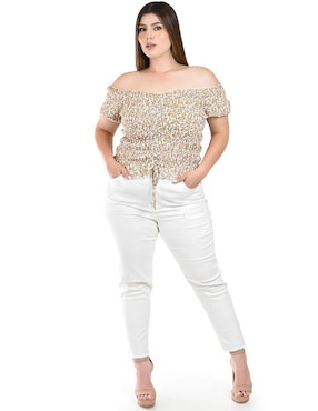 Blusa Roman Fashion manga corta para mujer