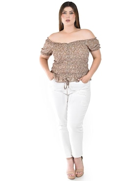 Blusa Roman Fashion manga corta para mujer