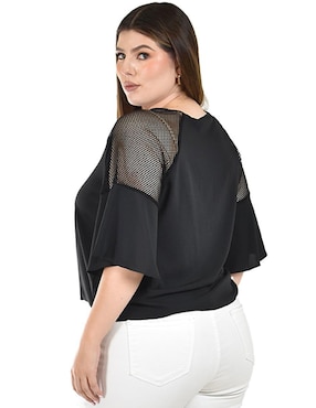 Blusa Roman Fashion manga 3/4 para mujer