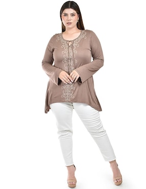 Blusa Roman Fashion manga larga para mujer