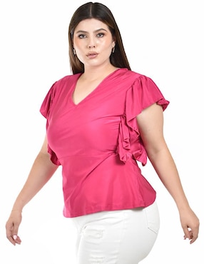 Blusa Roman Fashion manga corta para mujer