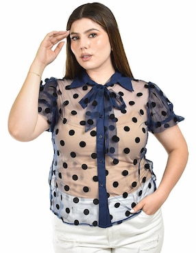 Blusa Roman Fashion manga corta para mujer
