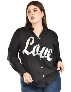 Blusa camisera Roman Fashion manga larga para mujer