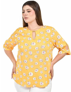Blusa Roman Fashion manga 3/4 para mujer