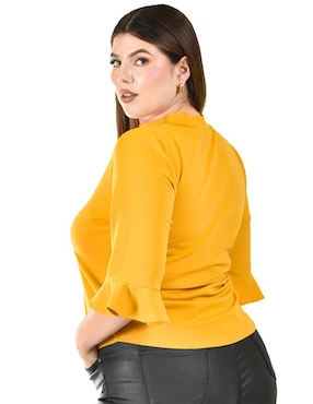 Blusa Roman Fashion manga 3/4 para mujer