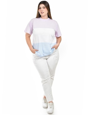 Blusa Roman Fashion manga corta para mujer
