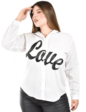 Blusa camisera Roman Fashion manga larga para mujer