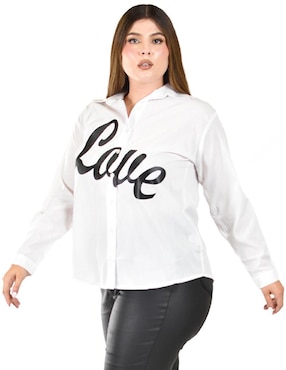 Blusa camisera Roman Fashion manga larga para mujer