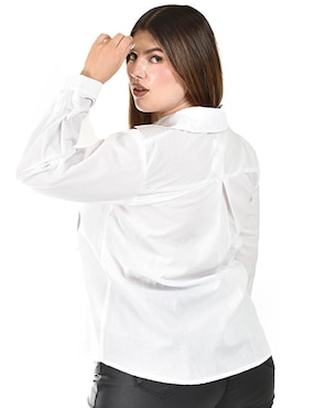 Blusa camisera Roman Fashion manga larga para mujer