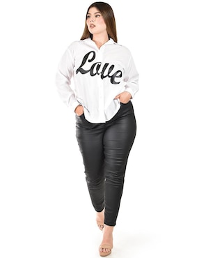 Blusa camisera Roman Fashion manga larga para mujer