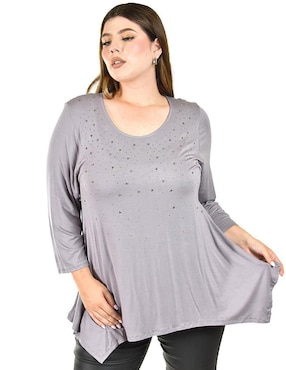 Blusa Roman Fashion manga 3/4 para mujer