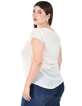 Blusa Roman Fashion manga corta para mujer
