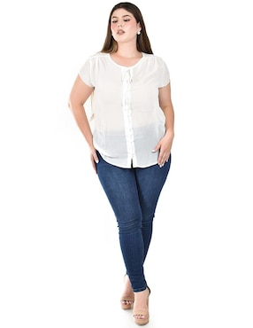 Blusa Roman Fashion manga corta para mujer