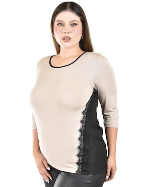 Blusa Roman Fashion manga 3/4 para mujer