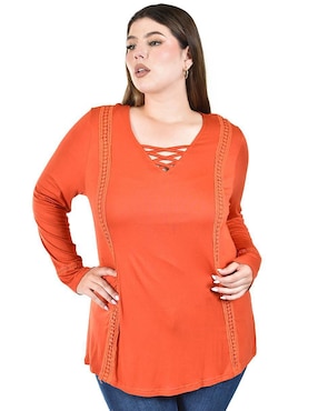 Blusa Roman Fashion manga larga para mujer