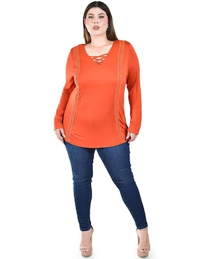 Blusa Roman Fashion manga larga para mujer