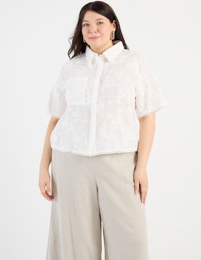 Blusa Map manga al codo para mujer