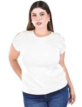 Blusa Roman fashion manga corta para mujer
