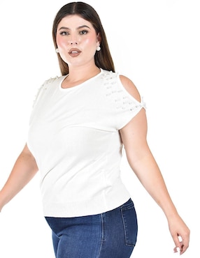 Blusa Roman fashion manga corta para mujer