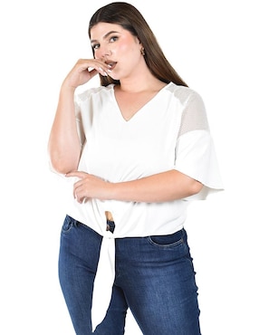 Blusa Roman Fashion manga corta para mujer