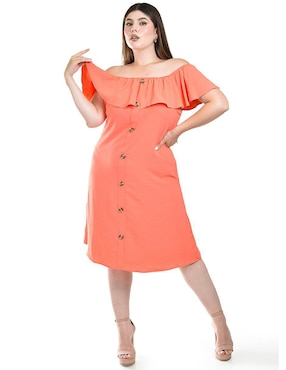 Vestido a la rodilla casual Roman Fashion para mujer