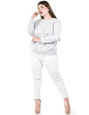 Suéter Roman Fashion cuello redondo para mujer